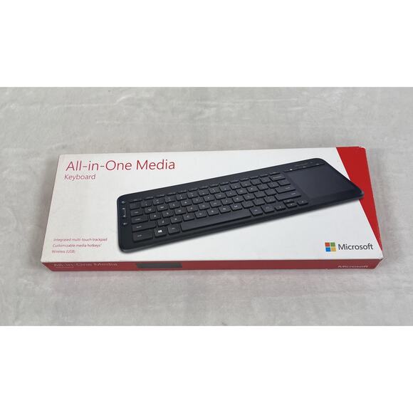 New Microsoft All-In-One Media Wireless Keyboard Track Pad Model 1632-1496 Chrty - Picture 2 of 9